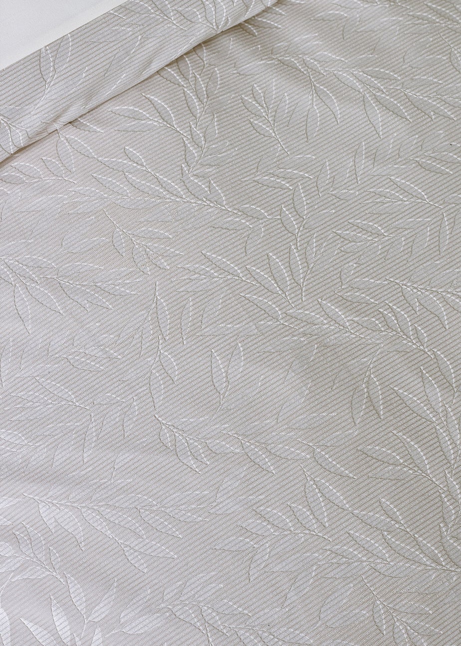Catherine Lansfield Corded Leaves Duvet Cover Set Champagne Gold