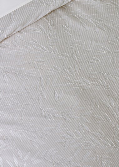 Catherine Lansfield Corded Leaves Duvet Cover Set Champagne Gold