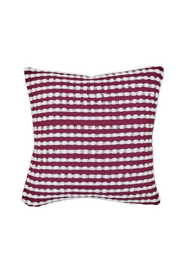 Catherine Lansfield Stab Stitch 43x43cm Cushion Plum