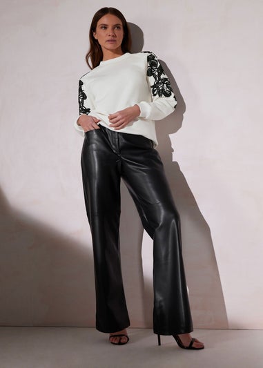 Star By Julien Macdonald Ivory White Floral Embroidered Sweatshirt