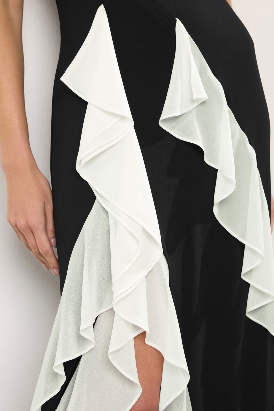 Star By Julien Macdonald Black Bandeau Contrast Ruffle Maxi Dress