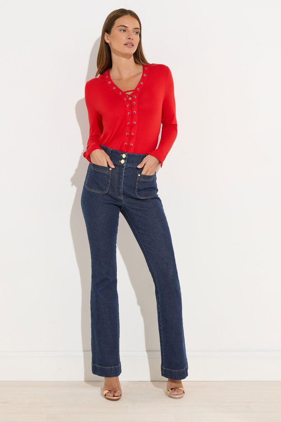 Star By Julien Macdonald Blue Denim Kick Flare Jeans