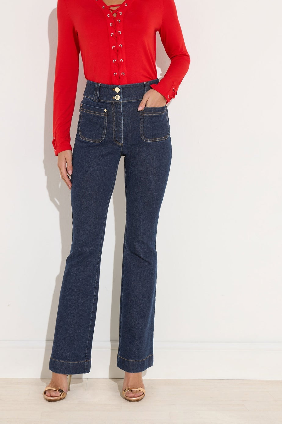 Star By Julien Macdonald Blue Denim Kick Flare Jeans