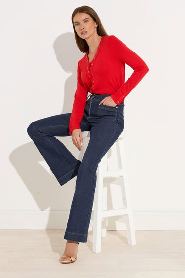 Star By Julien Macdonald Blue Denim Kick Flare Jeans