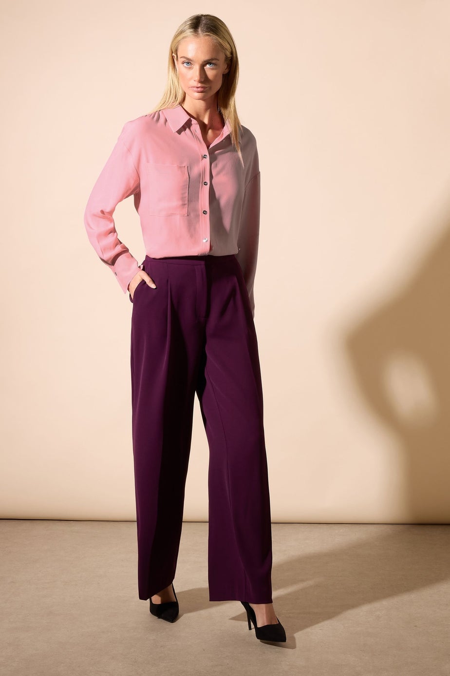 Star By Julien Macdonald Light Pink Wrap Tie Shirt