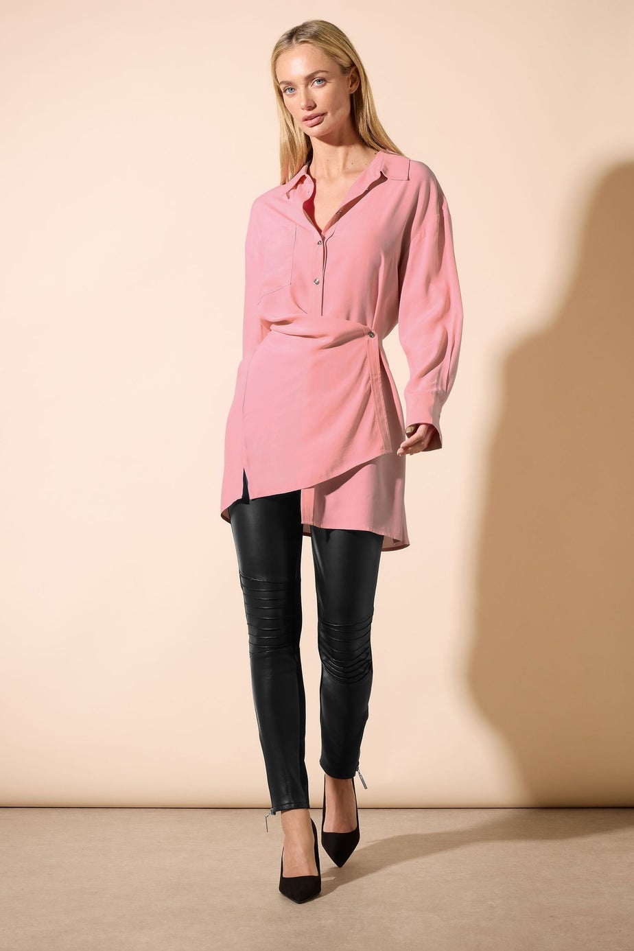 Star By Julien Macdonald Light Pink Wrap Tie Shirt