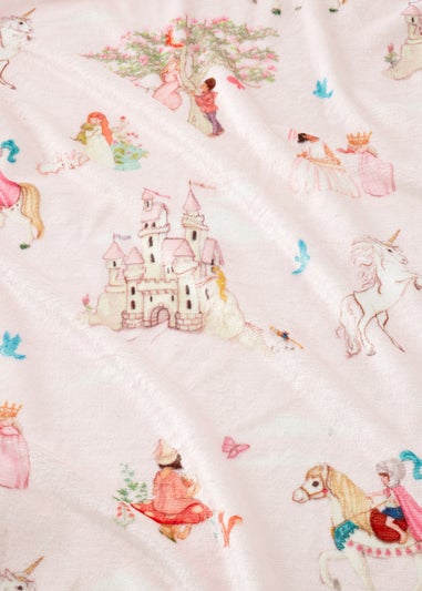 Belle & Boo Fairytale Cosy Fleece Blanket Throw Pink