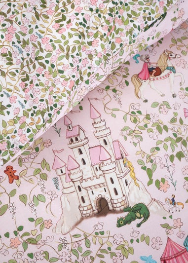 Belle & Boo Fairytale Reversible Cotton Duvet Cover Set Pink