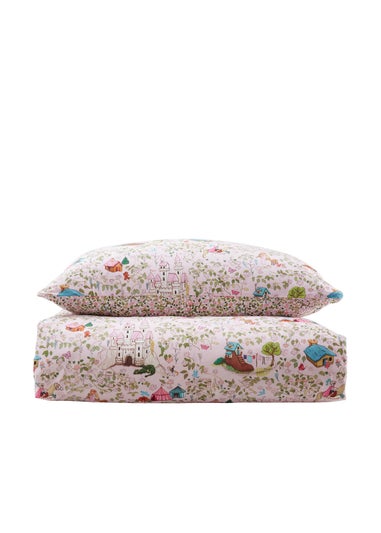 Belle & Boo Fairytale Reversible Cotton Duvet Cover Set Pink