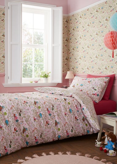 Belle & Boo Fairytale Reversible Cotton Duvet Cover Set Pink