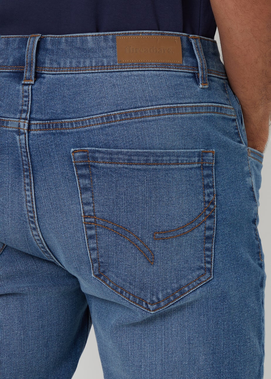 Threadbare Pale Blue Slim Fit Jeans With Stretch
