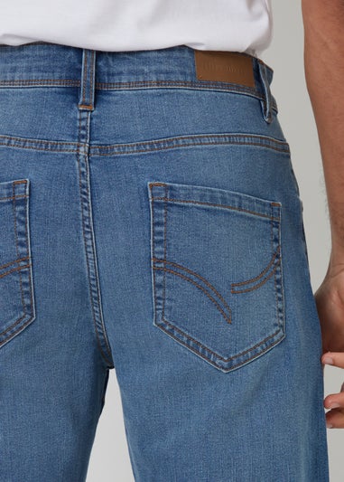 Threadbare Pale Blue Canterbury Straight Fit Jeans With Stretch