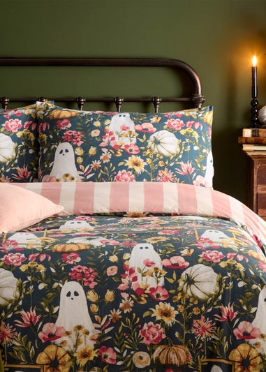 Furn Bootanical Printed Reversible Multicolour Duvet Set