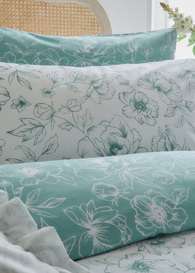 Wylder Nature Bella Reversible Floral Blue Duvet Set
