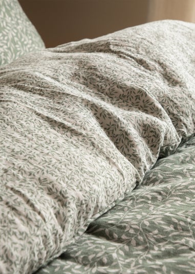 Yard Perrie Leaf Muslin 100% Cotton Forest Green Duvet Set