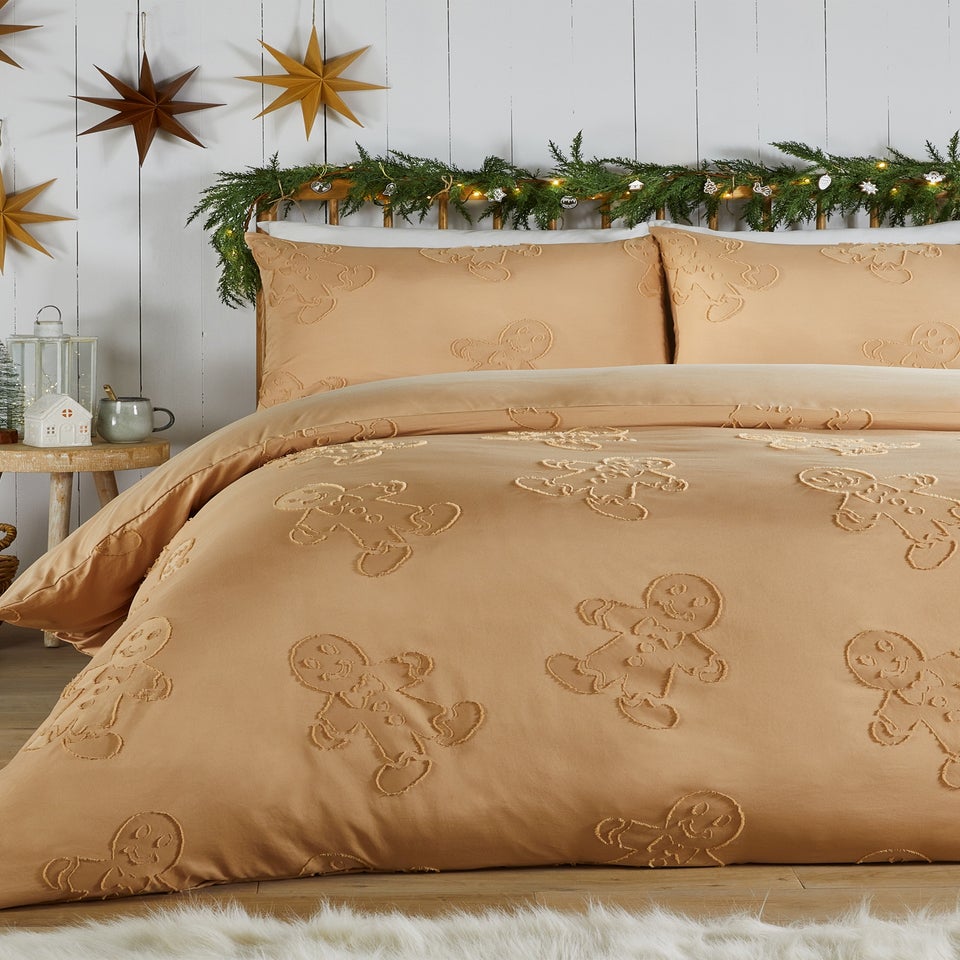 Duvet Day Gingerbread Tufted Soft Touch Ginger Duvet Set