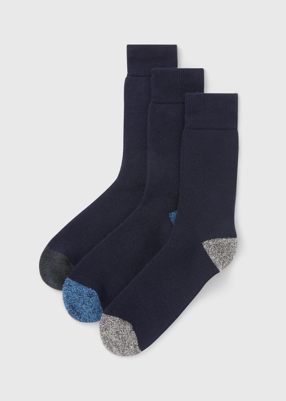 3 Pack Navy Thermal Socks