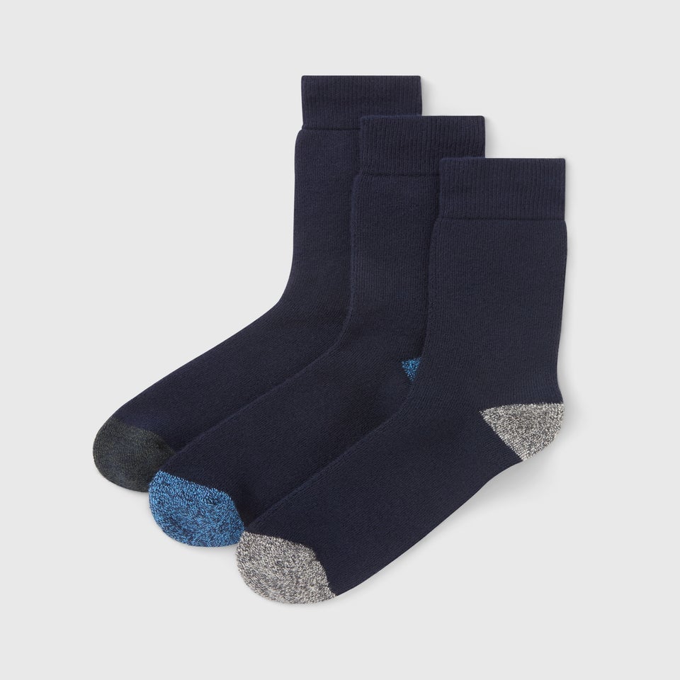 3 Pack Navy Thermal Socks