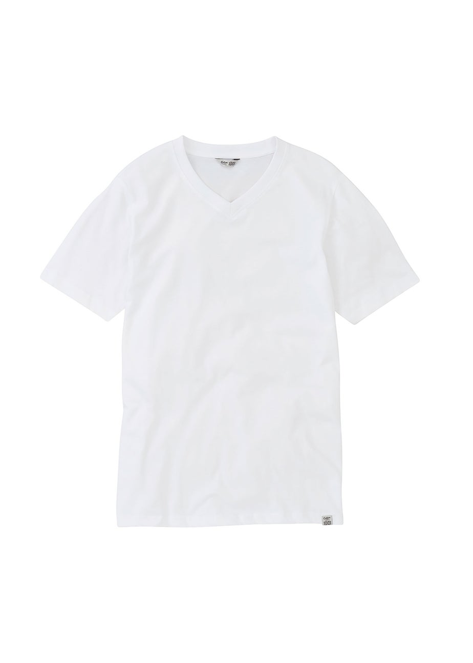 Cotton Traders White V-Neck T-Shirt