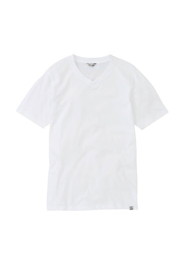Cotton Traders White V-Neck T-Shirt