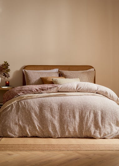 Yard Perrie Leaf Muslin 100% Cotton Cinnamon Duvet Set