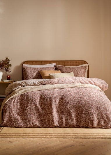 Yard Perrie Leaf Muslin 100% Cotton Cinnamon Duvet Set