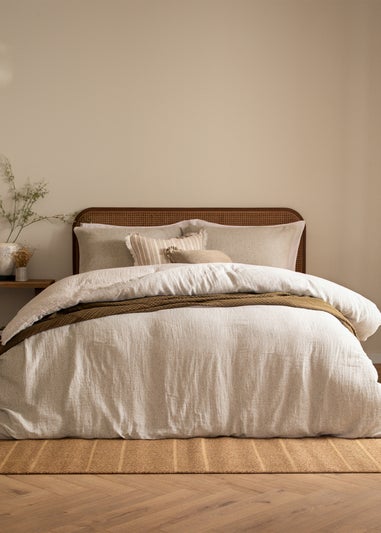 Yard Perrie Leaf Muslin 100% Cotton Natural Duvet Set