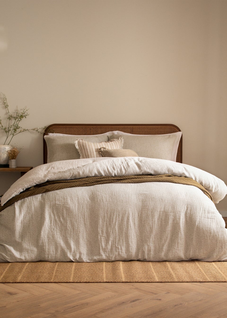 Yard Perrie Leaf Muslin 100% Cotton Natural Duvet Set