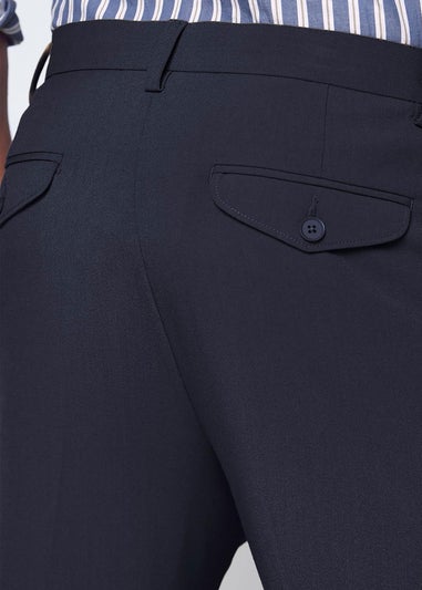 Cotton Traders Midnight Blue Ultra Comfort 4 Way Stretch Twin Pleat Trousers
