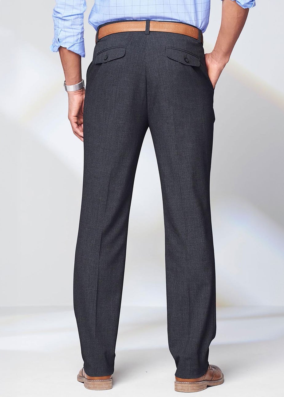 Cotton Traders Ash Grey Ultra Comfort 4 Way Stretch Trousers
