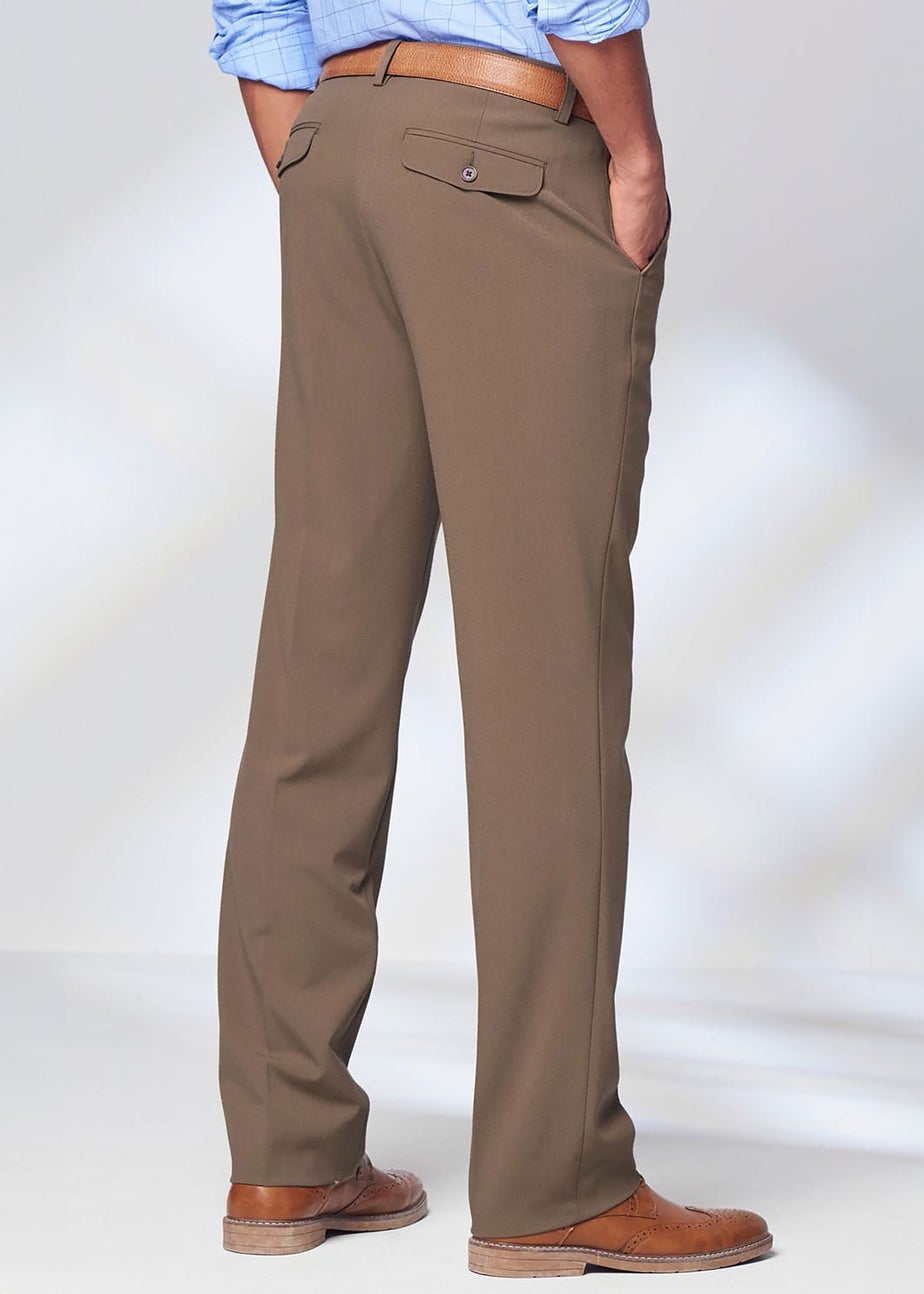 Cotton Traders Taupe Ultra Comfort 4 Way Stretch Trousers