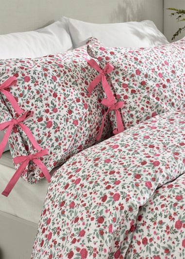 Wylder Nature Hannah Floral 100% Cotton Pink Duvet Set