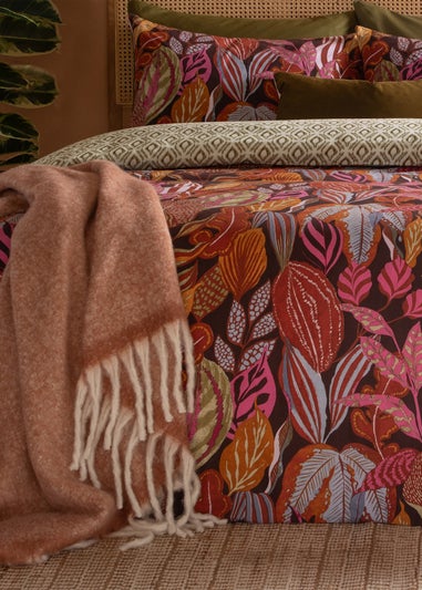 Furn Utopia Printed Reversible Copper Glow Duvet Set