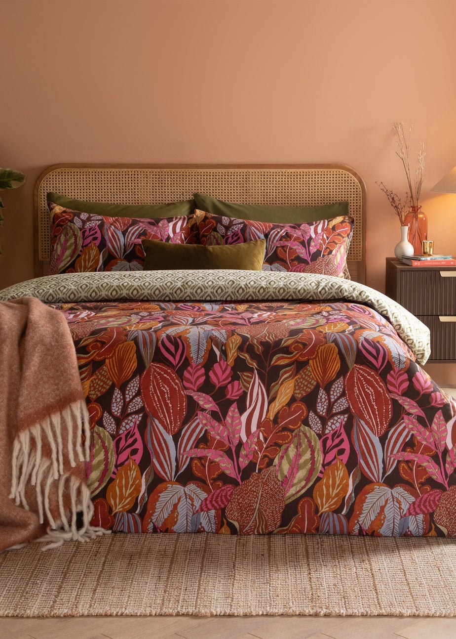 Furn Utopia Printed Reversible Copper Glow Duvet Set