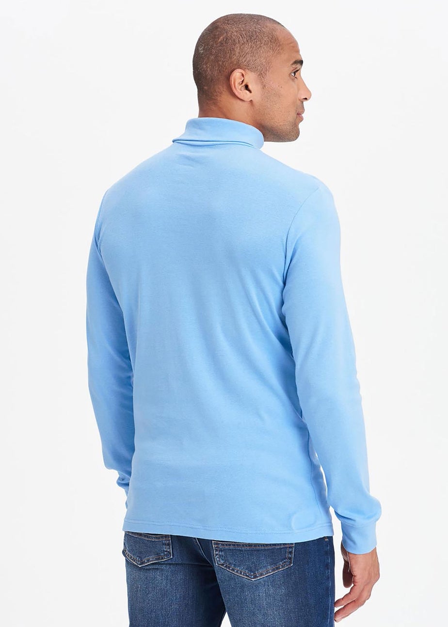 Cotton Traders Blue Frost Long Sleeve Roll Neck Top