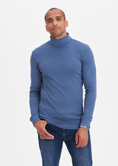 Cotton Traders Blue Moon Long Sleeve Roll Neck Top