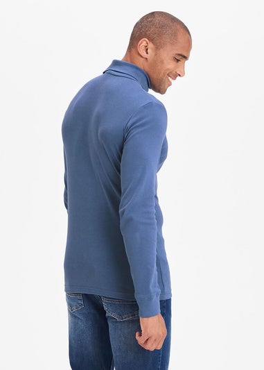Cotton Traders Blue Moon Long Sleeve Roll Neck Top