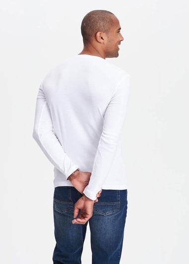 Cotton Traders White Long Sleeve Crew Neck Base Layer