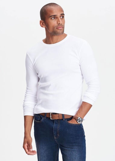 Cotton Traders White Long Sleeve Crew Neck Base Layer