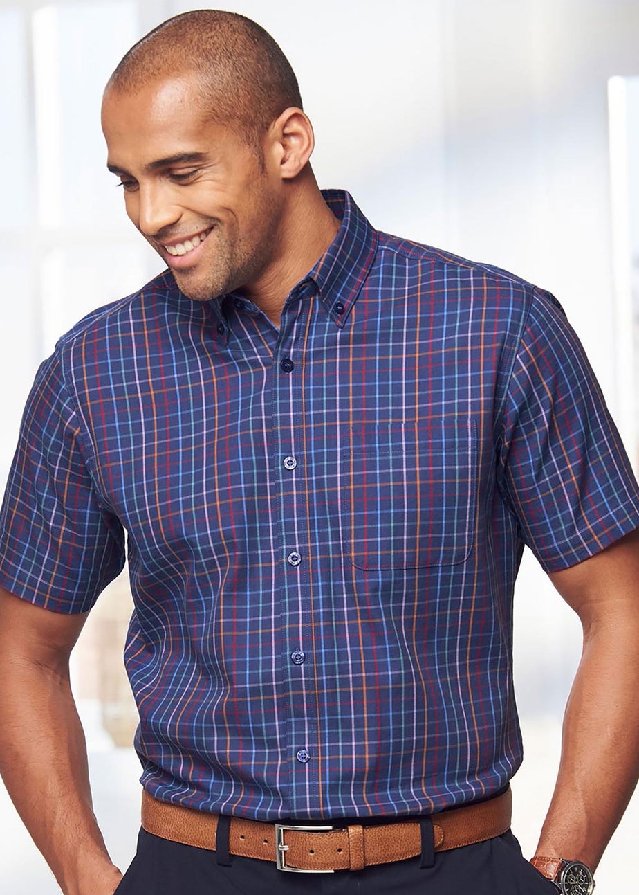 Cotton Traders Dark Sky Luxury Classic Short Sleeve Shirt