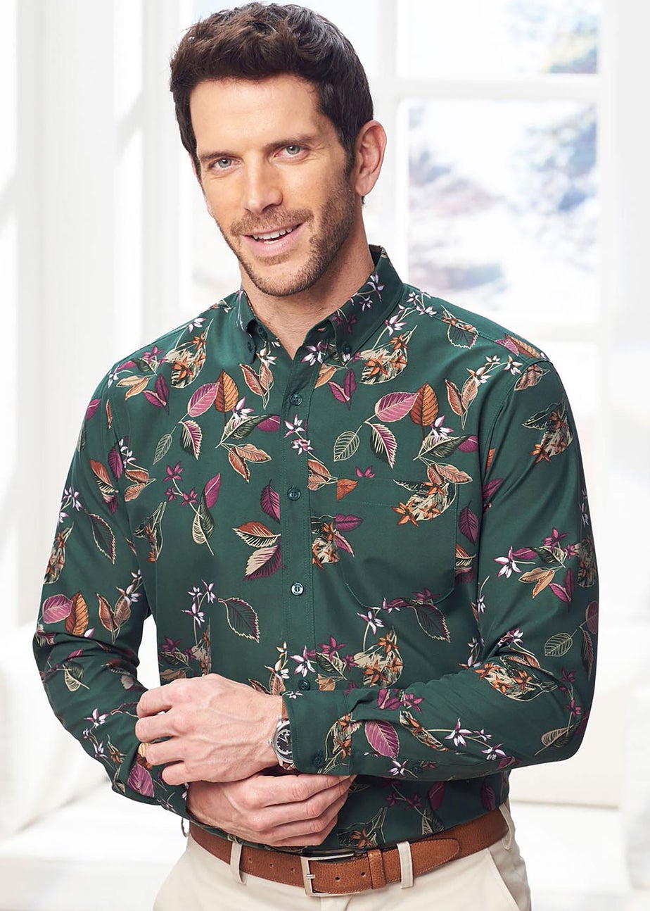 Cotton Traders Everglade Long Sleeve Soft Touch Print Shirt