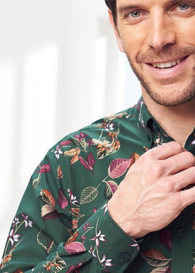 Cotton Traders Everglade Long Sleeve Soft Touch Print Shirt