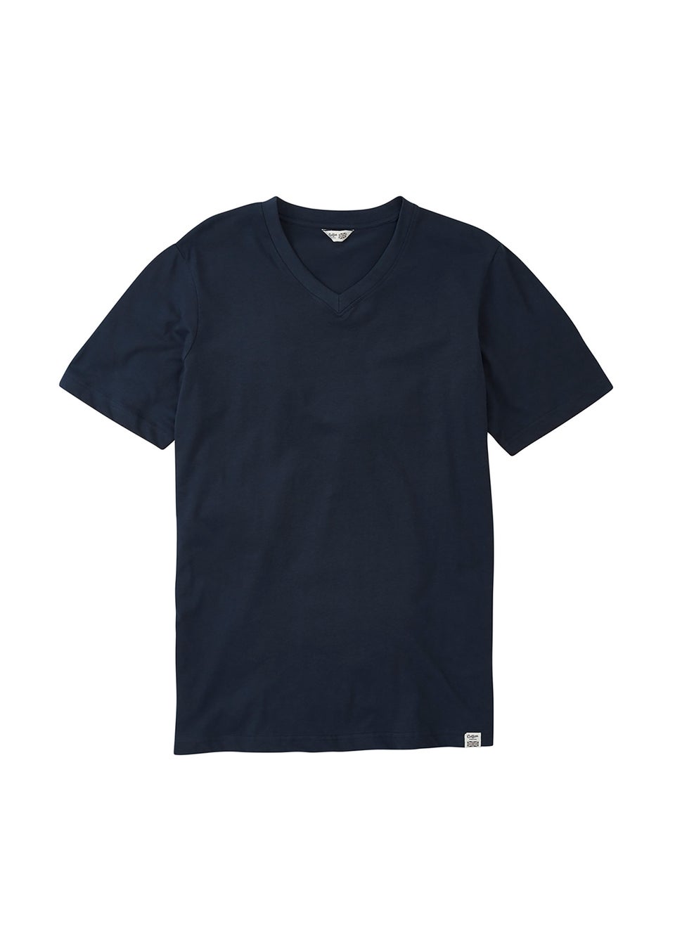 Cotton Traders Navy V-Neck T-Shirt