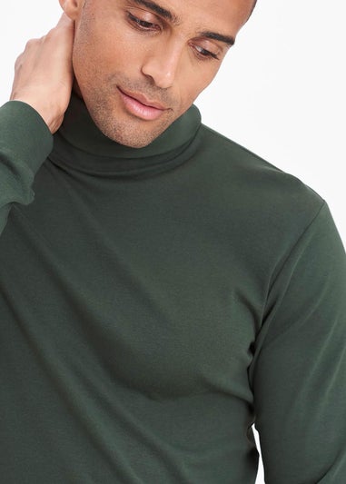 Cotton Traders Evergreen Long Sleeve Roll Neck Top