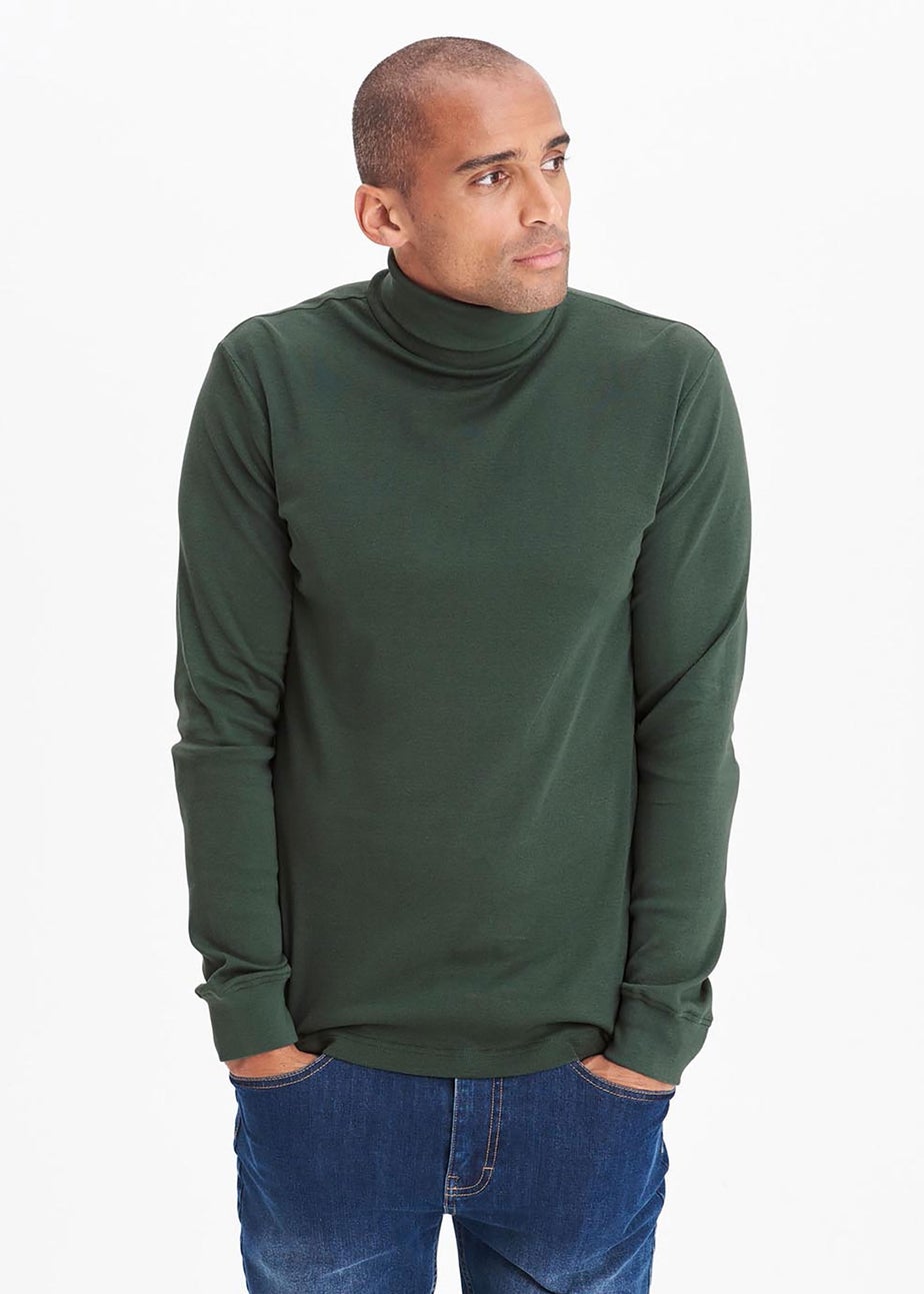 Cotton Traders Evergreen Long Sleeve Roll Neck Top