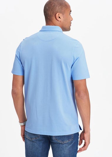 Cotton Traders Blue Frost Short Sleeve Polo Shirt