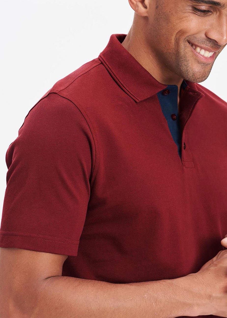 Cotton Traders Rusty Red Short Sleeve Polo Shirt