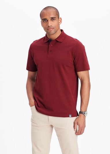 Cotton Traders Rusty Red Short Sleeve Polo Shirt