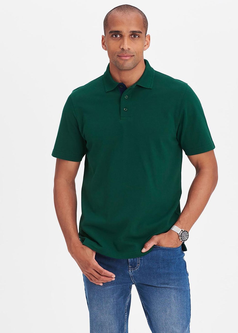 Cotton Traders Jewel Green Short Sleeve Polo Shirt