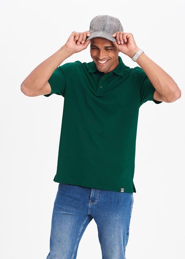 Cotton Traders Jewel Green Short Sleeve Polo Shirt